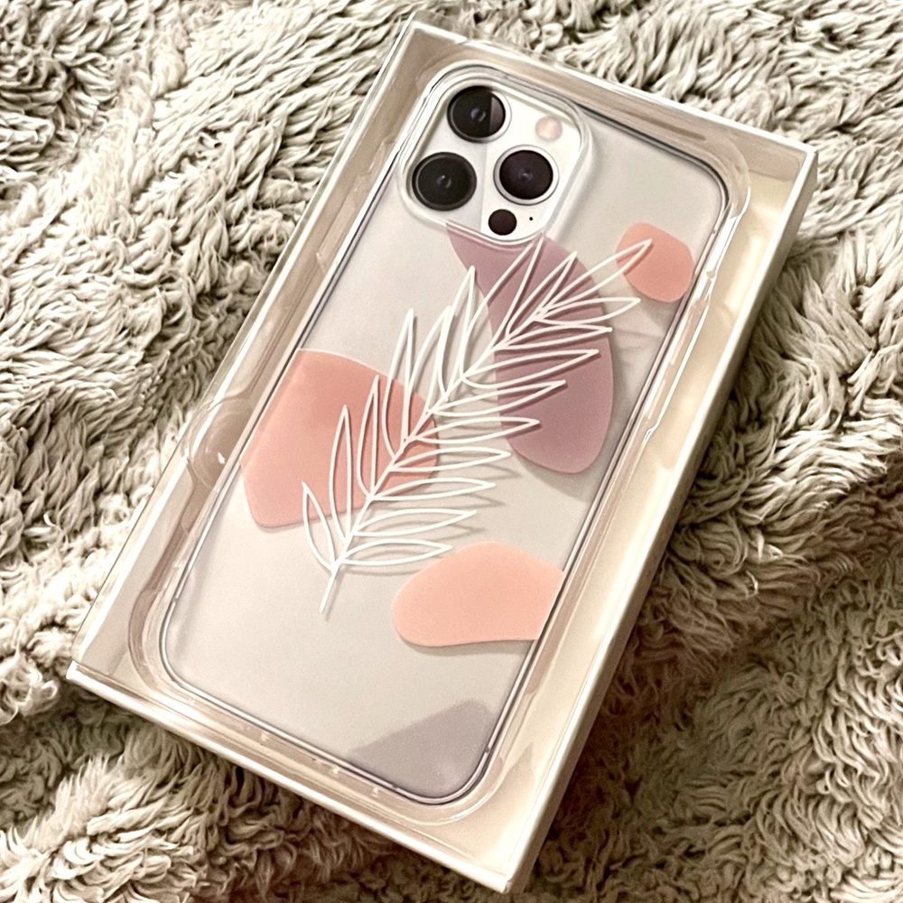 NEW iPhone 13 & 12 Pro Max Cell phone case Recover Greenery Fern Pink & Purple